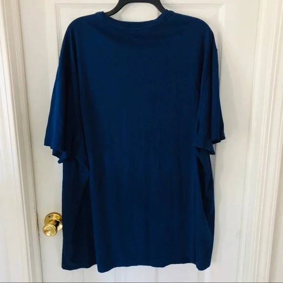 ROUND TREE & YORKE soft washed blue cotton pocket front men’s shirt size 2XB - Picture 2 of 5